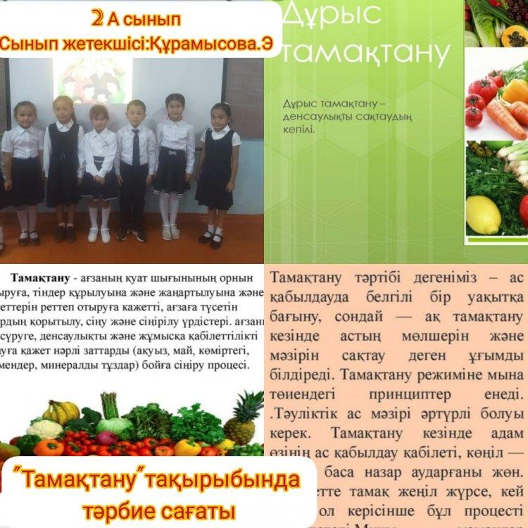Дұрыс тамақтану