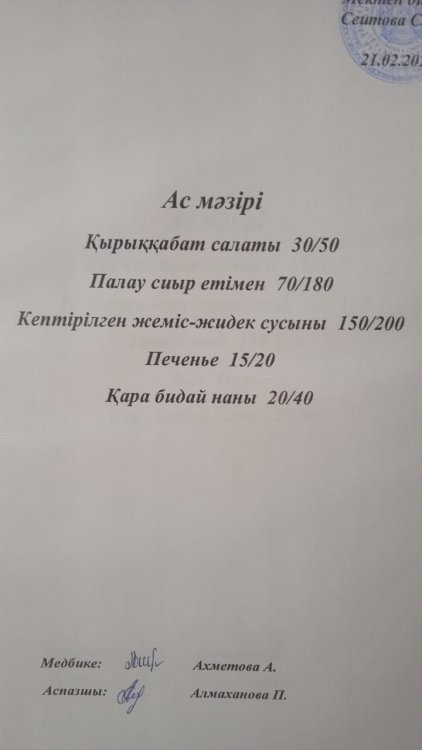 21.02.2023 ж. Ас мәзірі